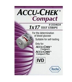 STRISCE MISURAZIONE GLICEMIA ACCU-CHEK COMPACT PLASMA 17 PEZZI