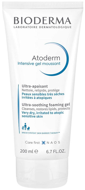 Bioderma Atoderm Intensive Gel Moussant - Gel Schiumogeno Detergente Corpo per Pelle Secca - 200 ml