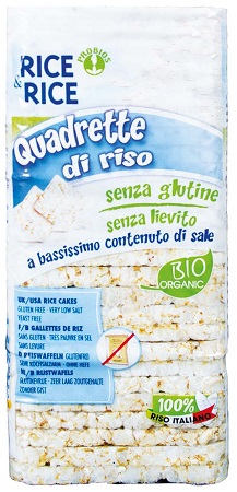 RICE&RICE QUADRETTE DI RISO SENZA SALE E SENZA LIEVITO 130 G