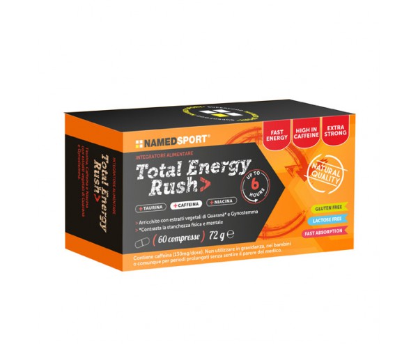 Named Sport Total Energy Rush - Integratore per Stanchezza Fisica e Mentale - 60 Compresse