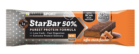NAMED SPORT STARBAR 50% PROTEIN TOFFEE CHOCK FLAVOUR 50 G