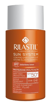 Rilastil Sun System - Crema Solare Viso Colorata Protezione Molto Alta SPF 50+ - 50 ml