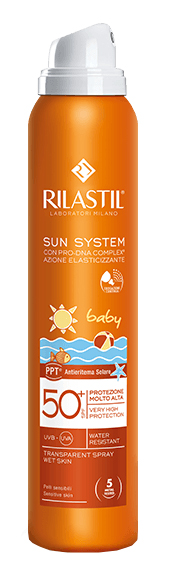 Rilastil Sun System - Spray Solare Trasparente Bambini Protezione Molto Alta SPF 50+ - 200 ml