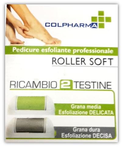 colpharma srl colpharma testine ricambio per roller soft esfoliante 2 pezzi