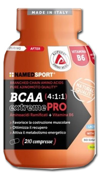 Named Sport BCAA 4:1:1 Extreme PRO - Integratore di Aminoacidi e Vitamina B6 - 210 Compresse