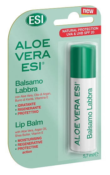 Esi Aloe Vera - Stick Balsamo Labbra con Protezione Solare Media SPF 20