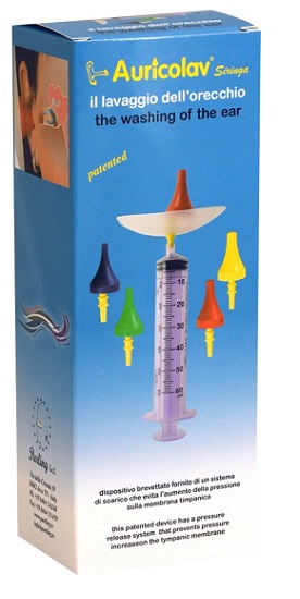 SIRINGA AURICOLAV PER LAVAGGIO AURICOLARE 1 SIRINGA + 4 DISPOSITIVI AURICOLARI