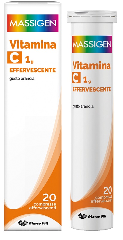 Massigen Dailyvit+ C-Viti - Integratore di Vitamina C per Difese Immunitarie - 20 Compresse Effervescenti