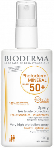 BIODERMA PHOTODERM MINERAL SPF50+ SPRAY 100 ML PROTEZIONE PELLE ATOPICA O ALLERGICA