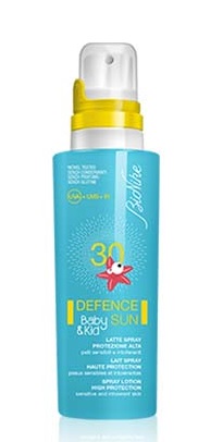 BioNike Defence Sun Baby & Kid - Latte Solare Spray per Bambini con Protezione Alta SPF 30 - 125 ml
