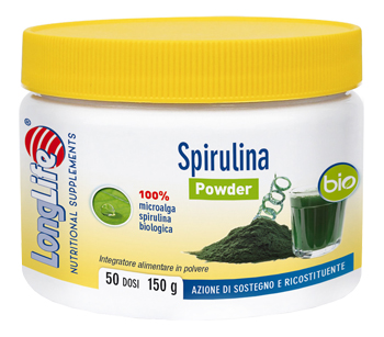 LongLife Spirulina Bio 500 mg - Integratore Ricostituente - 50 Dosi