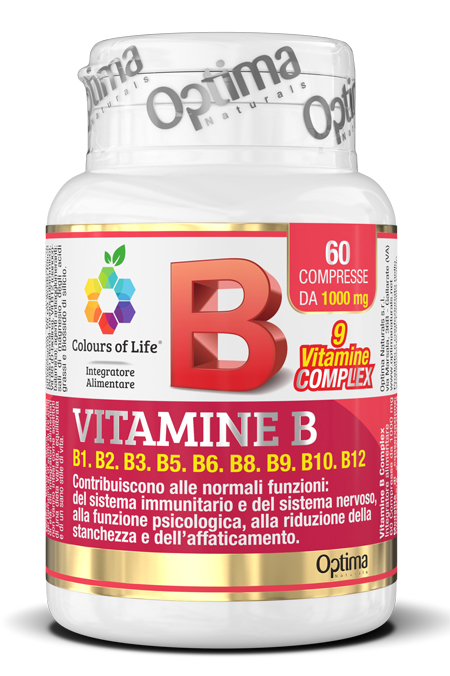 Colours Of Life Vitamine B Complex - Integratore per Stanchezza e Affaticamento - 60 Compresse