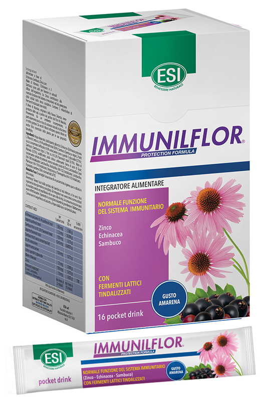 Esi Immunilflor Protection Formula - Integratore Difese Immunitarie - 16 Pocket Drink