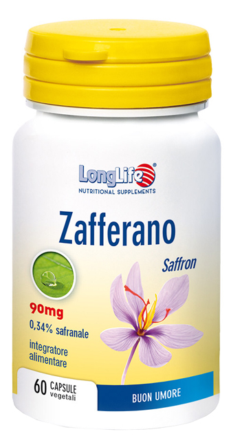 LongLife Zafferano - Integratore per il Tono dell'Umore - 60 Capsule