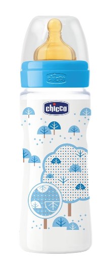CHICCO BIBERON WELL BEING IN POLIPROPILENE BOY DA 330 ML FAST LATTICE ITA