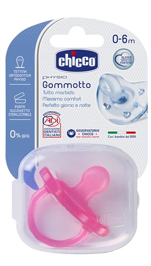 CHICCO GOMMOTTO IN SILICONE GIRL 0-6 MESI 1 PEZZO