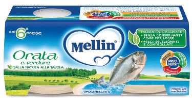 Mellin Omogeneizzato Orata e Verdure 2x80g