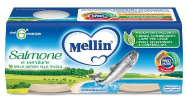 Mellin Omogeneizzato Salmone e Verdure 2x80g