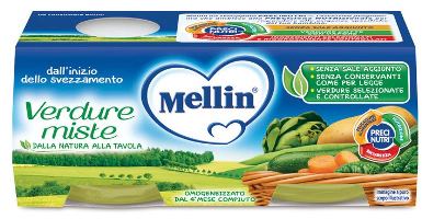 Mellin Omogeneizzato Verdure Miste 2x80g