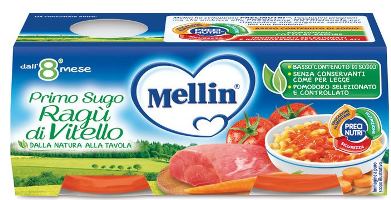 Mellin Primo Sugo Ragù di Vitello 2x80 g