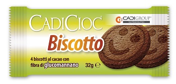 Cadicioc - Biscotti al Cacao con Fibra di Glucomannano - 4 Pezzi