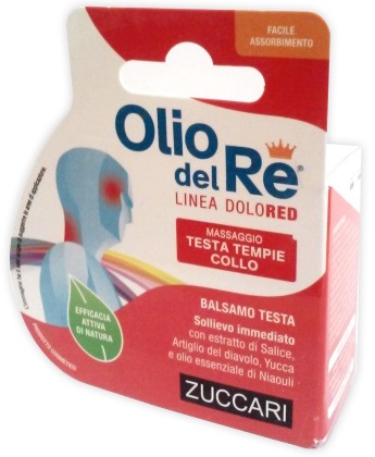 Zuccari Olio del Re Dolored - Balsamo Massaggio Testa Tempie e Collo - 25 ml