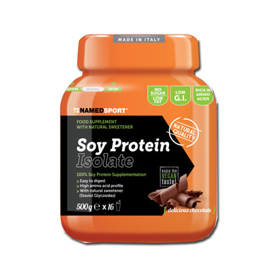 Named Sport Soy Protein - Integratore Massa Muscolare - Gusto Delicious Chocolate 500 g