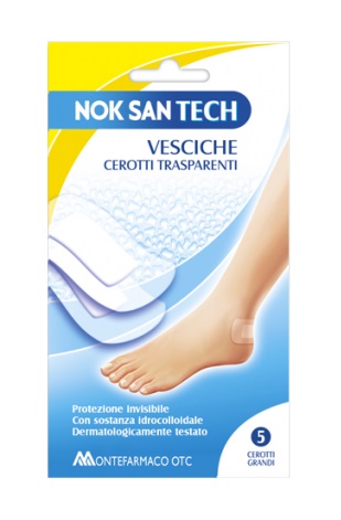 Nok San Tech - Cerotto Grande Trasparente per Vesciche - 5 Pezzi