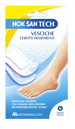 Nok San Tech - Cerotto Grande Trasparente per Vesciche Piccolo - 6 Pezzi