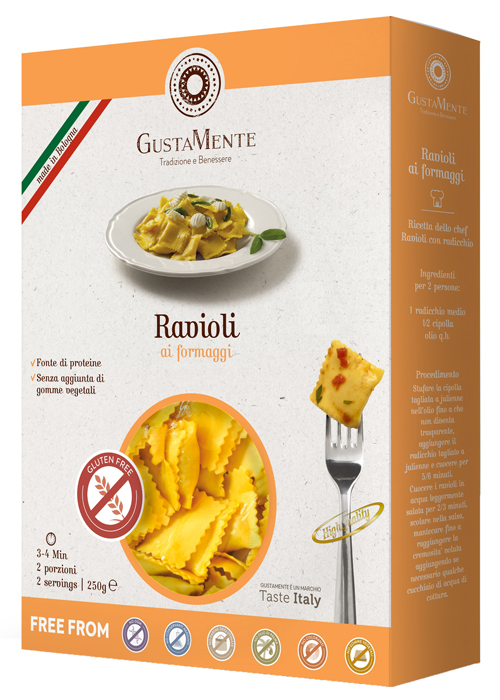 GUSTAMENTE RAVIOLI AI FORMAGGI 250 G