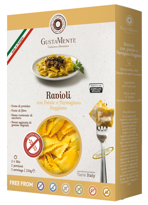 GUSTAMENTE RAVIOLI PATATE/PARMIGIANO REGGIANO 250 G