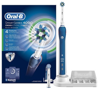 Oral-B Power Smart 4000 - Spazzolino Elettrico Cross Action - Colore Blu