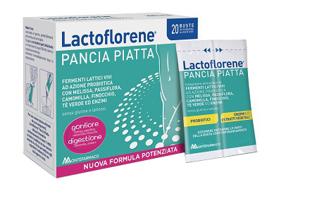 Lactoflorene Pancia Piatta - Integratore per l'Equilibrio della Flora Intestinale - 20 Bustine
