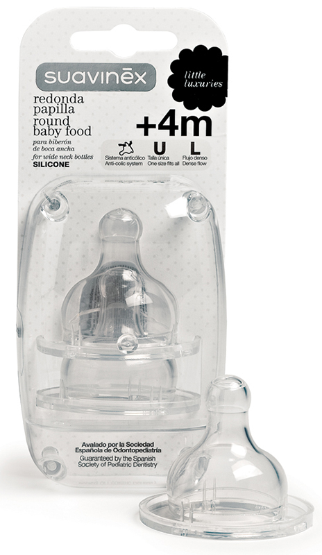 SUAVINEX TETT PAPP SIL +4M 2PZ