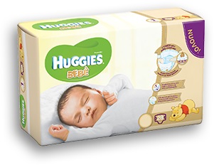 PANNOLINO HUGGIES BEBE' BASE 1 28 PEZZI