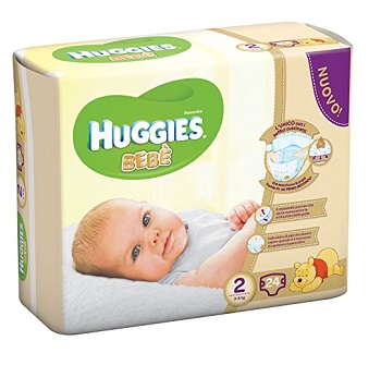 PANNOLINO HUGGIES BEBE' BASE 2 24 PEZZI