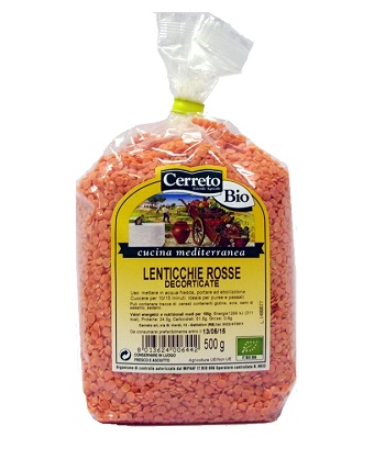 LENTICCHIE ROSSE DECORTICATE BIO SENZA GLUTINE 500 G