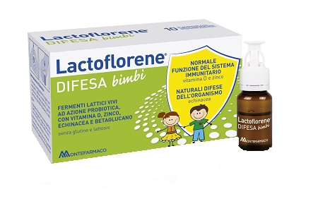 Lactoflorene Difesa Bimbi - Integratore per il Sistema Immunitario con Fermenti Lattici - 10 Flaconi