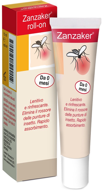 Zanzaker Roll-On - Dispositivo Rinfrescante Lenitivo per Punture di Insetto - 10 ml