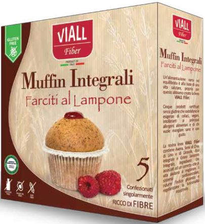 VIALL FIBER MUFFIN INTEGRALE FARCITO AL LAMPONE 185 G