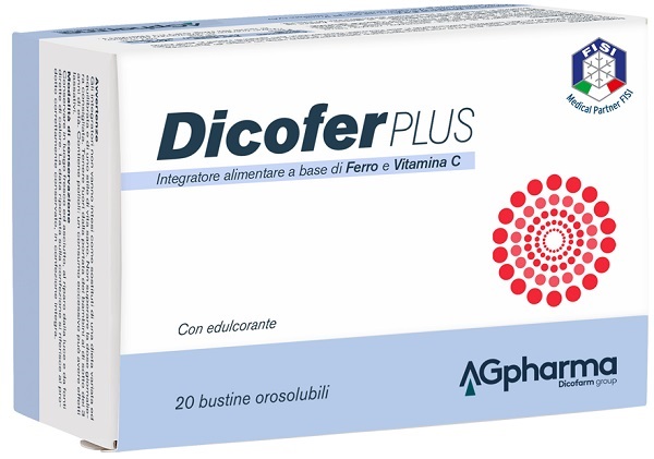 Dicofer Plus - Integratore di Ferro e Vitamina C - 20 Bustine