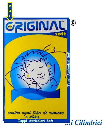 EAR ORIGINAL PLUGS SOFT NEW 4 PEZZI CLASSIC TAPPI AURICOLARIIN FORMA CLASSICA CILINDRICA