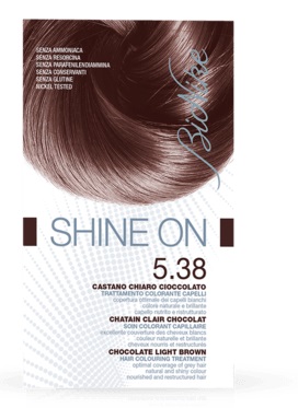 BioNike Shine On - Tintura Permanente Capelli - Colore 5.38 Castano Chiaro Cioccolato - 125 ml