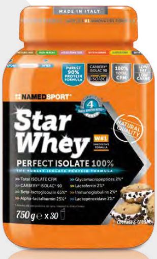 Named Sport Star Whey - Integratore Massa Muscolare - Gusto Cookies & Cream 750 g