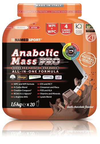 Named Sport Anabolic Mass Pro Dark Chocolate Integratore Proteico 1600 g