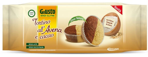 GIUSTO SENZA GLUTINE TORTINO AVENA E CACAO 180 G