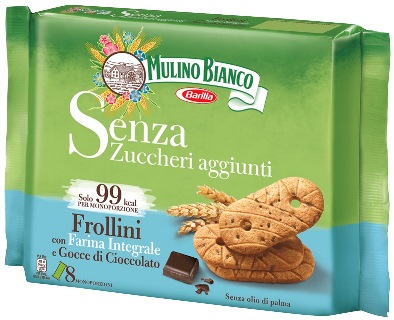 MULINO BIANCO BISCOTTI FROLLINI FARINA INTEGRALE E GOCCE DICIOCCOLATO 200 G