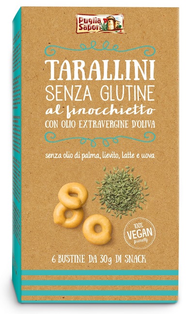PUGLIA SAPORI TARALLINI AL FINOCCHIETTO CON OLIO EXTRAVERGINE DI OLIVA 180 G