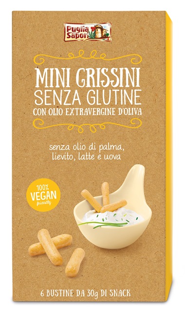 PUGLIA SAPORI MINI GRISSINI CON OLIO EXTRAVERGINE DI OLIVA 180 G