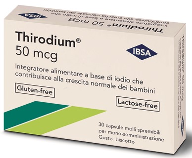 Thirodium 50 mcg - Integratore per la Funzionalità della Tiroide - 30 Capsule Molli